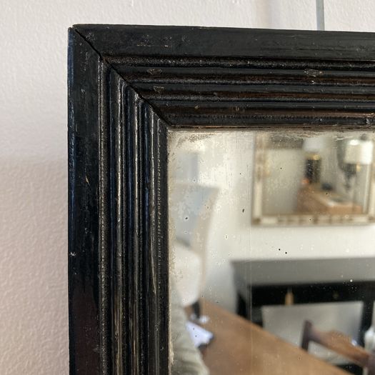 Pair of Little Ebonised Mirrors