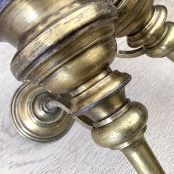 Turned Brass Wall Sconces
