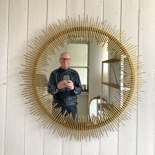 Spanish Gilt Metal Sunburst Mirror