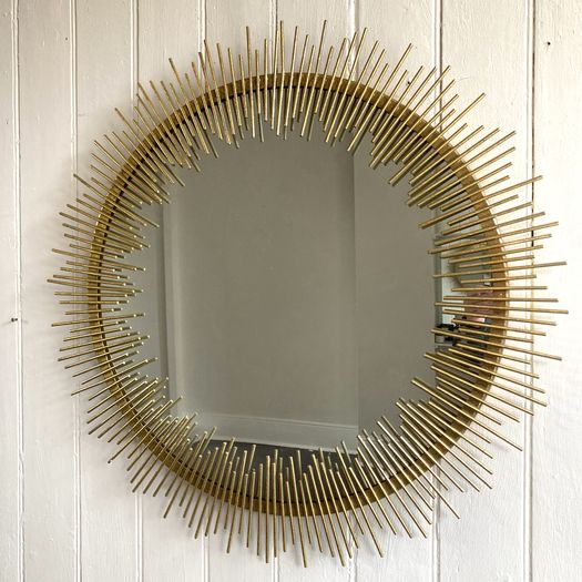 Spanish Gilt Metal Sunburst Mirror