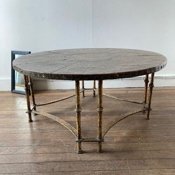 Spanish Gilt Metal & Copper Coffee Table