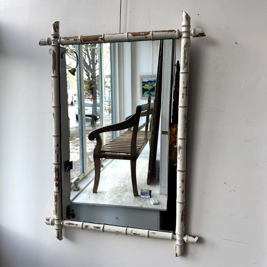 White Bamboo Mirror