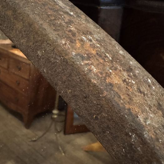 Circular Iron Frame Mirror