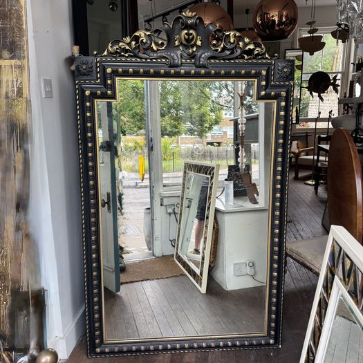 Large Black and Gilt Mirror