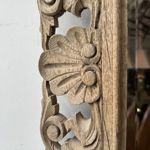 Carved Bleached Oak Mirror