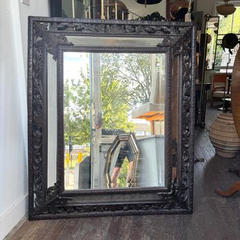 Large Oak Cushion Mirror