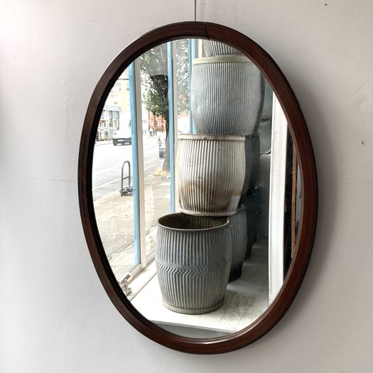 Inlaid Oval Mirror