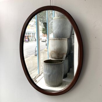 Inlaid Oval Mirror