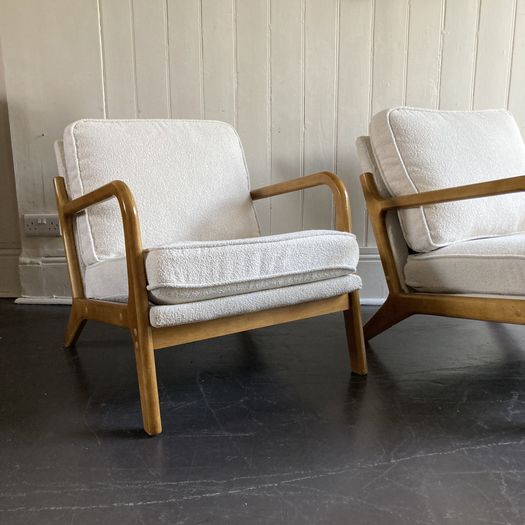 Mid Century Open Armchairs