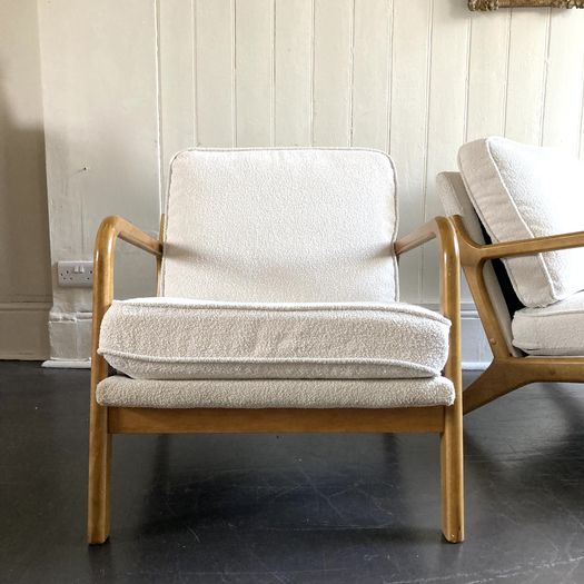 Mid Century Open Armchairs