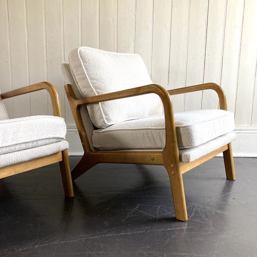 Mid Century Open Armchairs