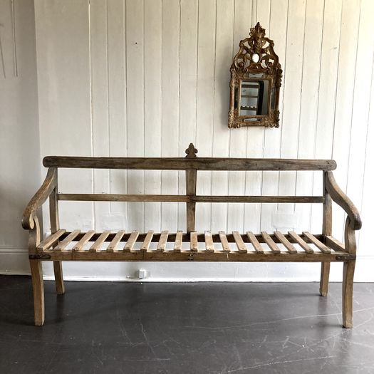 19th Century Rustic Oak Bench