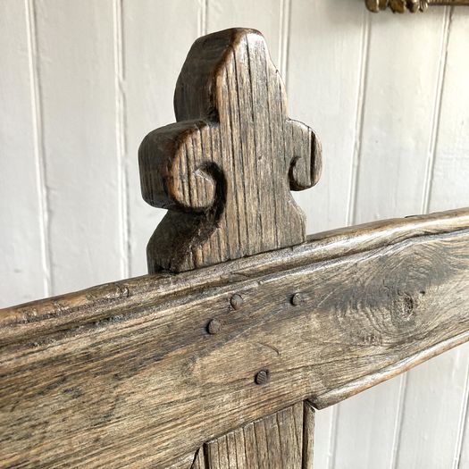 19th Century Rustic Oak Bench