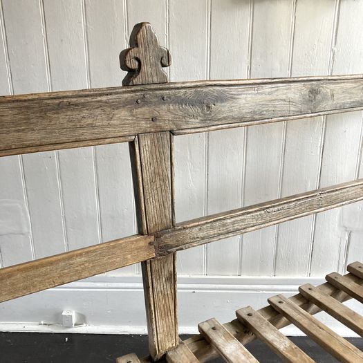 19th Century Rustic Oak Bench