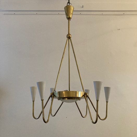 Brass 1950's Chandelier