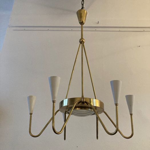 Brass 1950's Chandelier