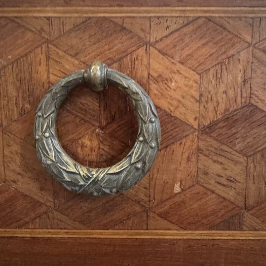 Parquetry Commode Marble Top