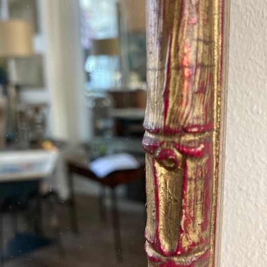 Slim Faux Bamboo Mirror