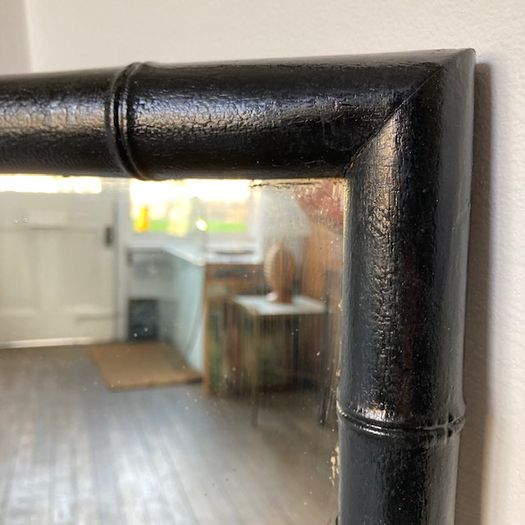 Faux Bamboo Ebonised Mirror