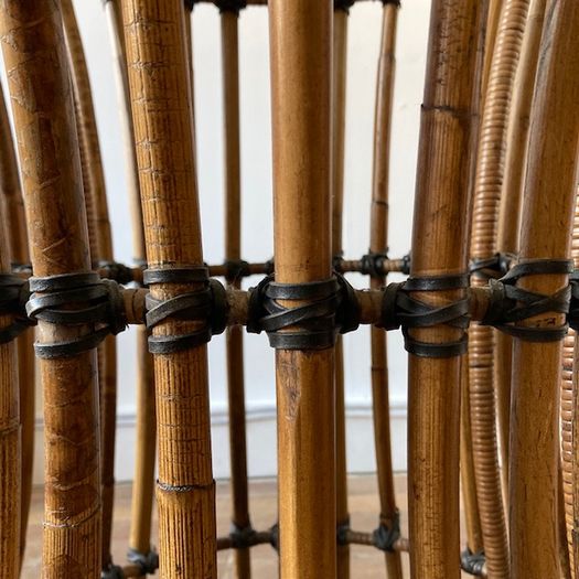 Bamboo and Glass Table