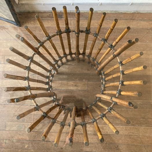 Bamboo and Glass Table