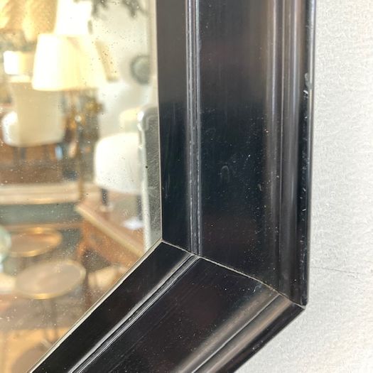 Octagonal Ebonised Mirror