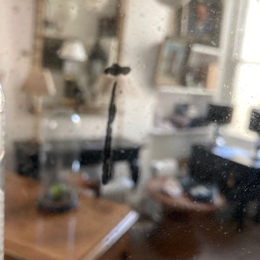 Octagonal Ebonised Mirror