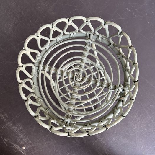 Green Wicker Jardiniere