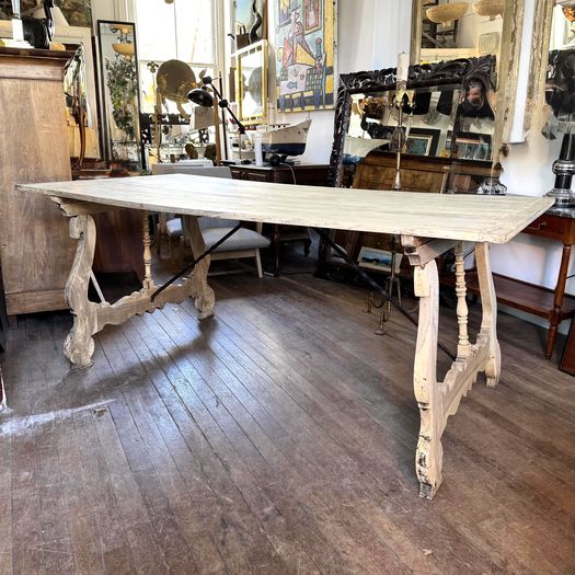 19th Century Catalan Bleached Walnut Table