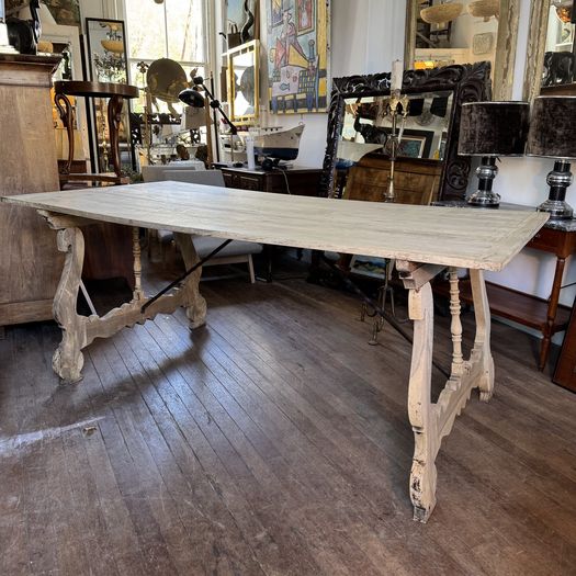 19th Century Catalan Bleached Walnut Table