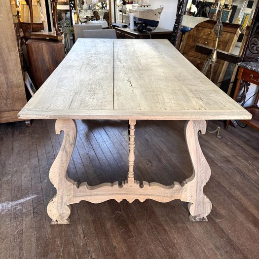 19th Century Catalan Bleached Walnut Table
