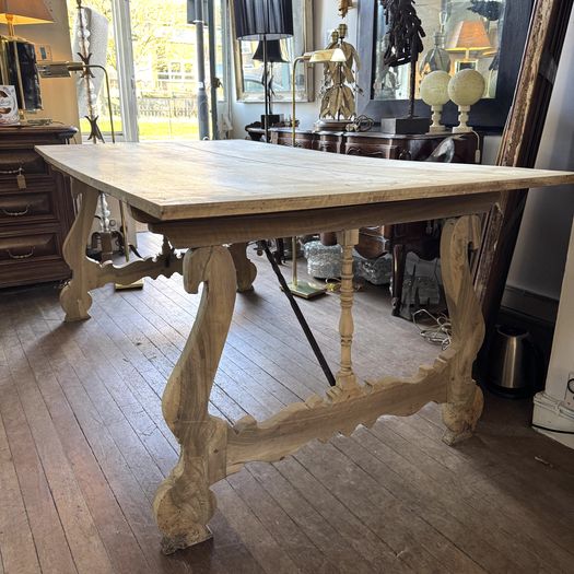19th Century Catalan Bleached Walnut Table