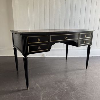 20th Century Ebonised Bureau Plat Desk