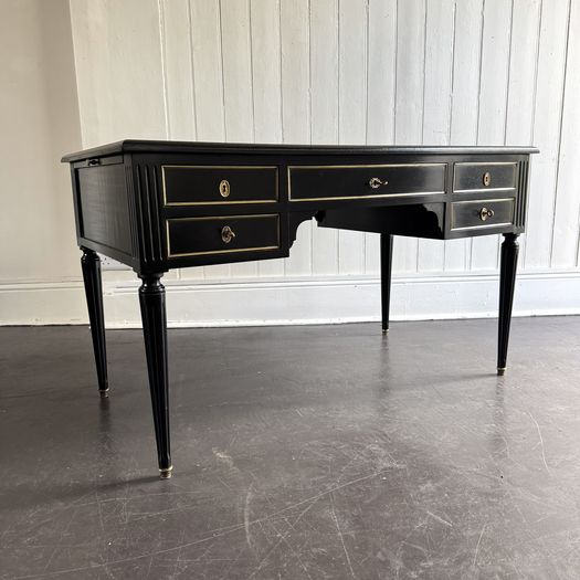 20th Century Ebonised Bureau Plat Desk