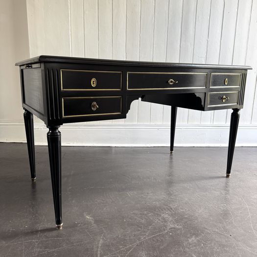 20th Century Ebonised Bureau Plat Desk
