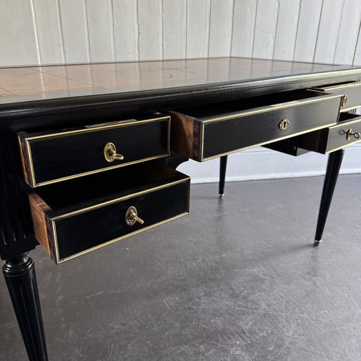 20th Century Ebonised Bureau Plat Desk