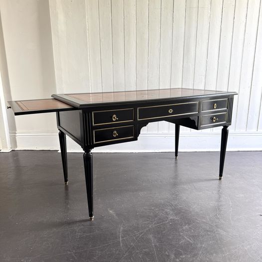 20th Century Ebonised Bureau Plat Desk