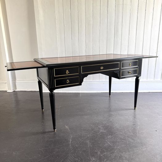 20th Century Ebonised Bureau Plat Desk