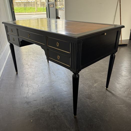 20th Century Ebonised Bureau Plat Desk