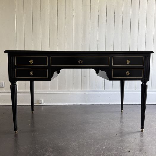20th Century Ebonised Bureau Plat Desk