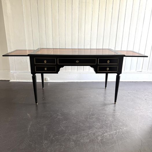 20th Century Ebonised Bureau Plat Desk