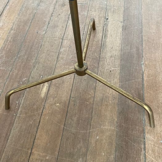 Mid-Century Black and Brass Base Floor Lamp