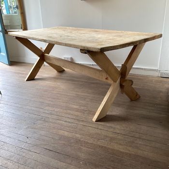 X Frame Trestle Table