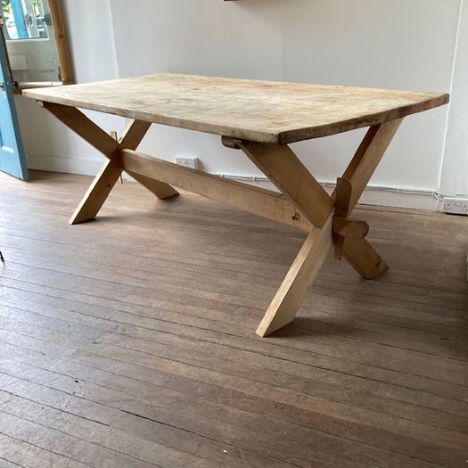 X Frame Trestle Table