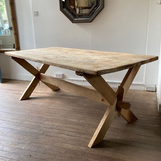 X Frame Trestle Table