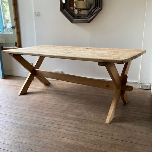 X Frame Trestle Table
