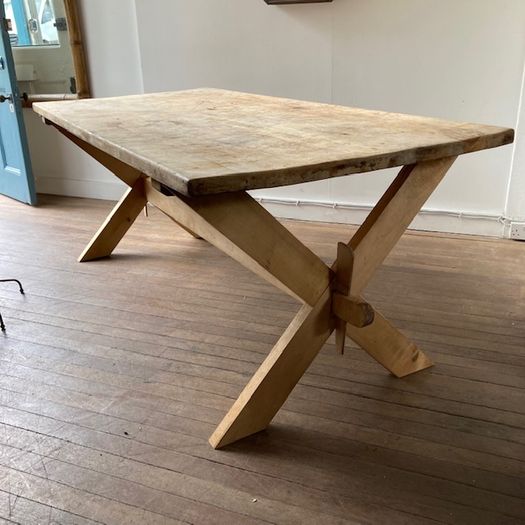 X Frame Trestle Table
