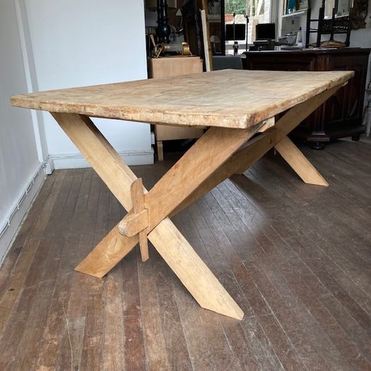 X Frame Trestle Table
