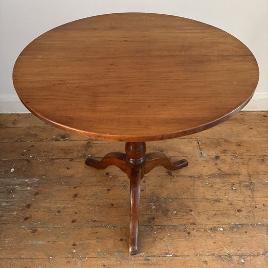 19th Century English  Fruitwood Tilt Top Table