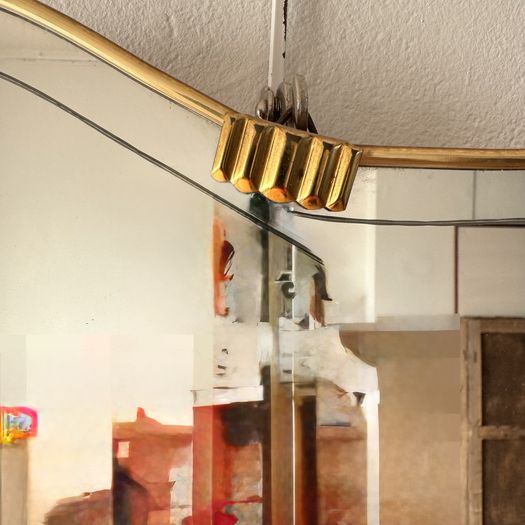 Italian Shaped Brass Mirror